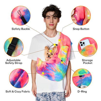 Dog Carrier Sling – Hands-Free Pet Carrier for Cats up to 14 Lbs, Dog Slings for Small Dogs, Dog Sling Carrier for Every Day Use, Machine Washable Cool Cat Stuff Puppy