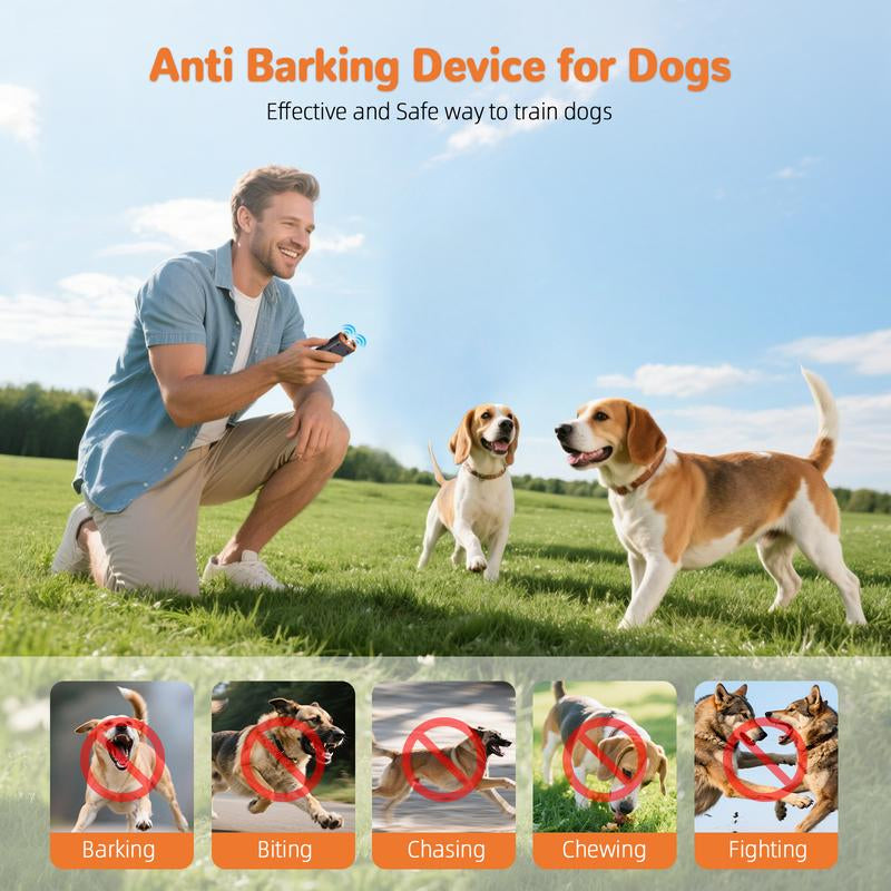 Golipal Ultrasonic Dog Training Device with LED Flashlight & HD Display – USB Rechargeable Obedience Aid and Positive Behavior Correction Tool for Dogs