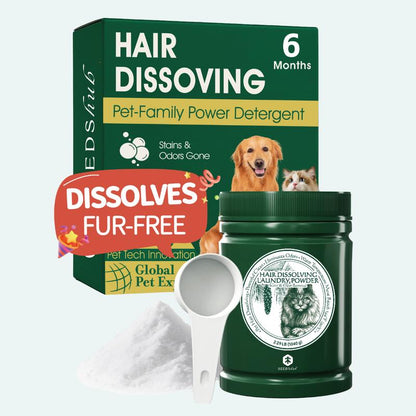 Seedshub Pet Hair Dissolving Laundry Powder - Pet Hair Removal, Laundry Detergent, Stain Remover, for Dog and Cat Hair, Pet Onwer Essential Care, for Top and Front Load Washer, Deordorizer, Household Items, Newyearnewme