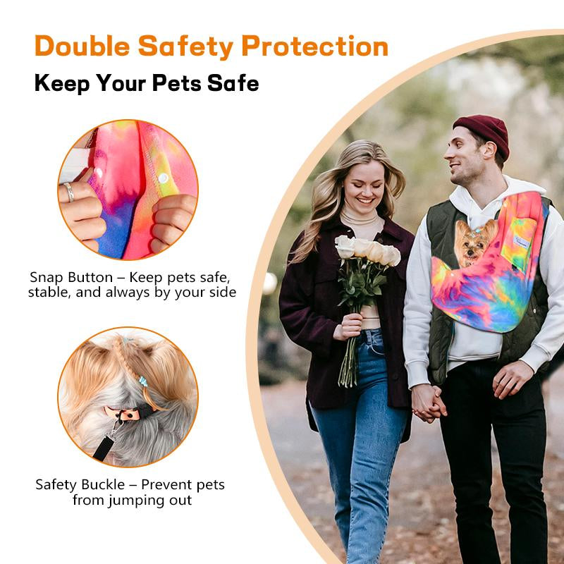 Dog Carrier Sling – Hands-Free Pet Carrier for Cats up to 14 Lbs, Dog Slings for Small Dogs, Dog Sling Carrier for Every Day Use, Machine Washable Cool Cat Stuff Puppy