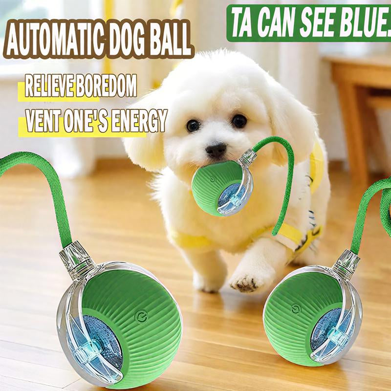 ROZINO 2025 Interactive Dog Cat Toys Durable USB Rechargeable Automatic Rolling Ball with Obstacle Avoidance for Small Medium Large Pets