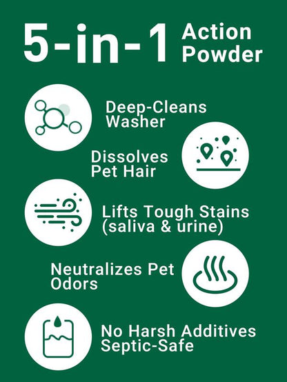 Seedshub Pet Hair Dissolving Laundry Powder - Pet Hair Removal, Laundry Detergent, Stain Remover, for Dog and Cat Hair, Pet Onwer Essential Care, for Top and Front Load Washer, Deordorizer, Household Items, Newyearnewme