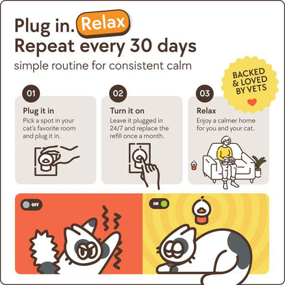 Therapet MD Cat Calming Diffuser (1–3 Pack) – Stop Unwanted Behavior, Marking and Spraying Behavior & Cats Fighting