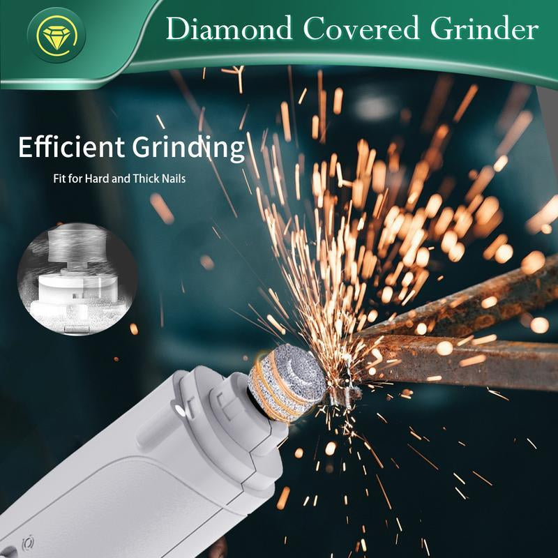 Pet Nail Grinder, Multifunctional Dog Nailtrimmerand Cat Nail Trimmer Kit, Ultra Quietelectric Petnail Grinder, Rechargeable, Suitable Fortrimmingsmall and Large Dogs, with a 4-Hourbattery Life Pet Hair