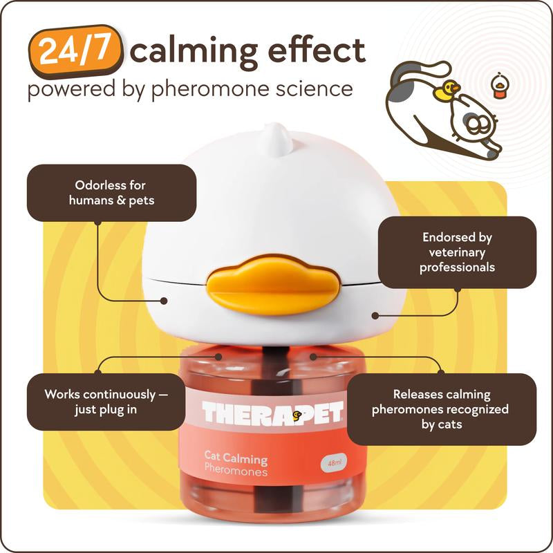 Therapet MD Cat Calming Diffuser (1–3 Pack) – Stop Unwanted Behavior, Marking and Spraying Behavior & Cats Fighting